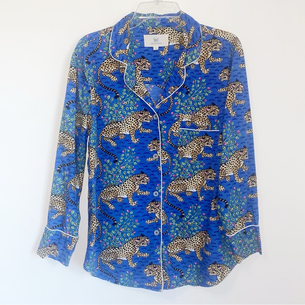 Printfresh Bagheera Leopard Long Sleeve Pajama Top M